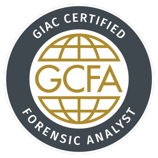 GCFA certification badge