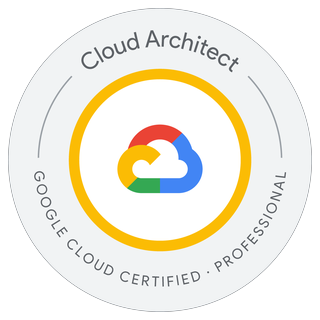 GCP Professional Cloud Architect certification badge