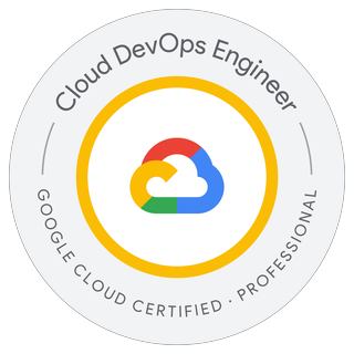 GCP Professional Cloud DevOps Engineer certification badge