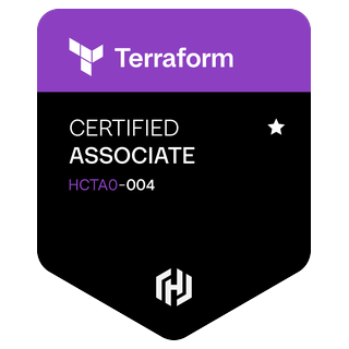 Terraform Associate certification badge