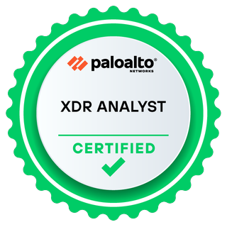 XDR Analyst certification badge