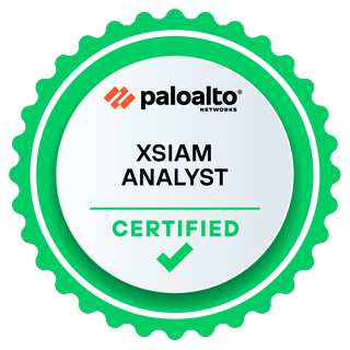 XSIAM Analyst certification badge